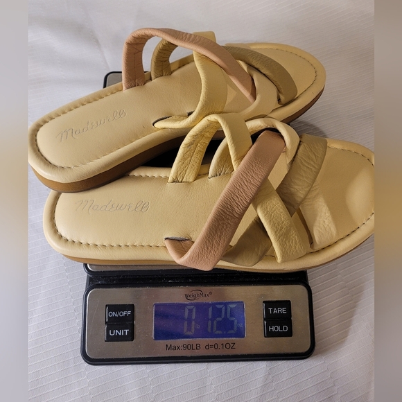Madewell The Leeandra Slide Puffer Butter Yellow Leather Sandal sz 8 - Picture 9 of 9